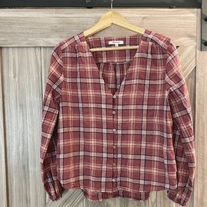Madewell Plaid Popover